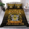 thumbnail image 1 of Juego de Cama Vikingo Escudo Doncella Podemos Luchar Por Nosotras Mismas Juego de Cama Rlt12, 1 of 5