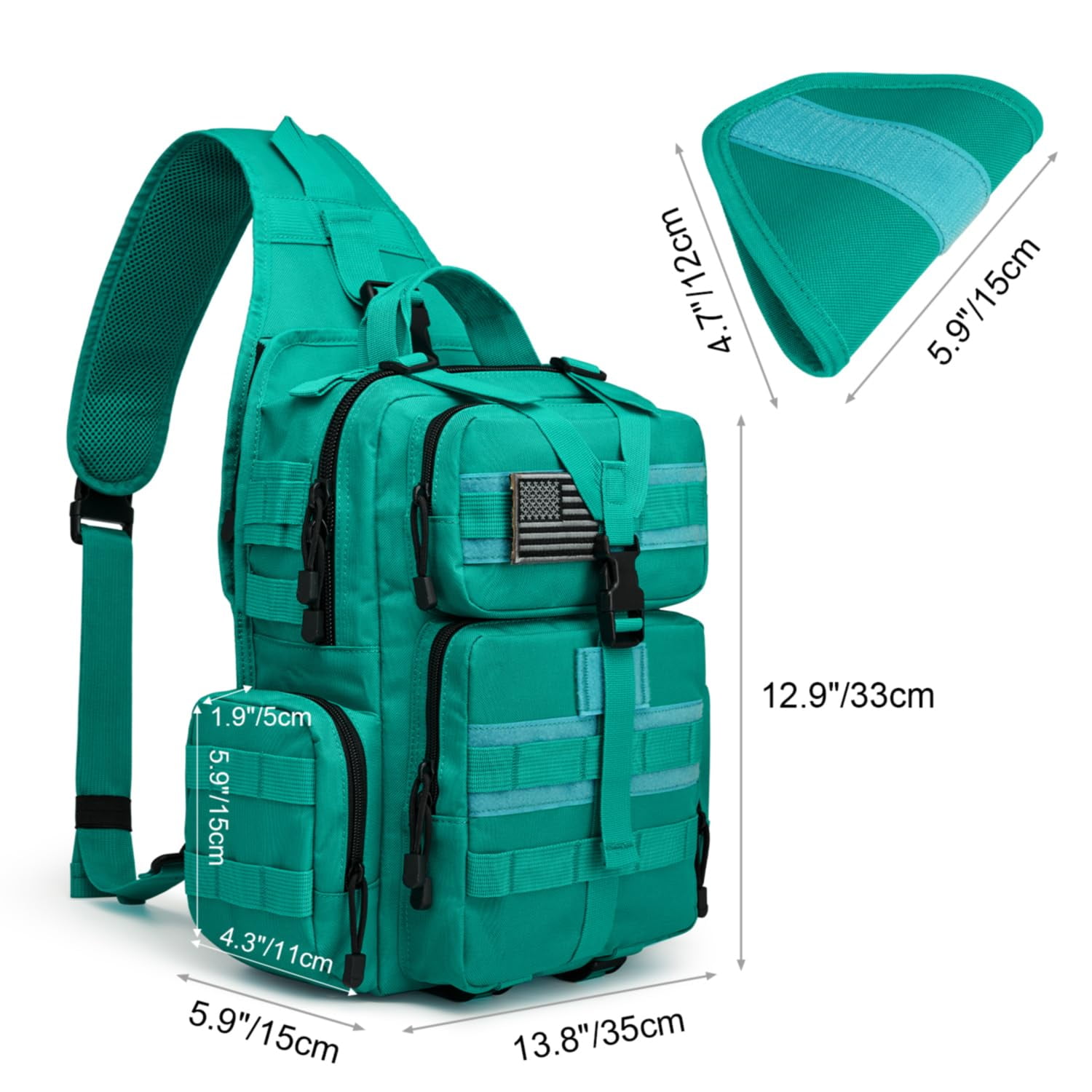 G4Free Outdoor Sling Bag Crossbody Backpack with Adjustable Holder, Durable Shoulder Daypack for Men