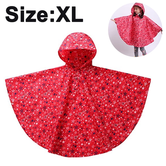 Lightweight Kids Rain Poncho Jacket Waterproof Outwear Rain Coat