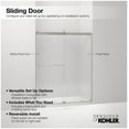 thumbnail image 4 of Kohler 707002-L-SHP 62 in. Revel Sliding Bath Door with 0.31 in. Thick Glass - Bright Polished Silver, 4 of 7