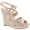 Nude Metallic, variant on De Blossom ALLE-8 High Heel Wedge Sandal with Crystal Embellishment Style BALLE8