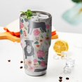 thumbnail image 3 of 30oz Boston Terrier Dog with Flower Tumblers Stainless Steel Tumbler with Lid and Straw,Vacuum Insulated Double Wall Travel Tumbler Cups Mug with Cleaning Brush for Coffee,Tea, 3 of 7