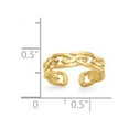 thumbnail image 2 of 14k Yellow Gold Polished Weave toe ring toe ring for Women - 1.3 Grams, 2 of 2