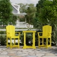 thumbnail image 2 of Wildridge Heritage 3-Piece Patio Counter Set, Lemon Yellow - Outdoor Weather Resistant Recycled Plastic Furniture for Patio, 2 of 4