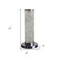 thumbnail image 2 of 13" Silver Metal Column LED Rope Table Lamp With Clear, 2 of 8