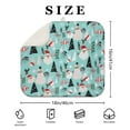thumbnail image 4 of Blue Christmas Santa and Snowman Pattern Dish Drying Mat for Kitchen 1 Pack, Ultra Absorbent Microfiber Dishes Drainer Mats,16x18in(41x46cm), 4 of 6