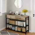 thumbnail image 6 of 2024 New Console Sofa Table with 2 Drawers, Entryway Table with 2-Tier Storage Shelves, Display Shelf for Entry Way, Hallway, Couch, Living Room, Kitchen, Foyer, 6 of 7