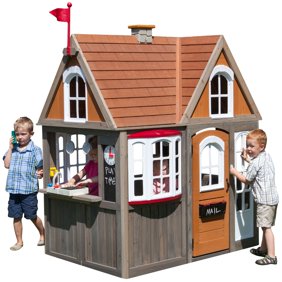 Backyard Discovery Summer Cottage Wooden Cedar Playhouse Walmart Com