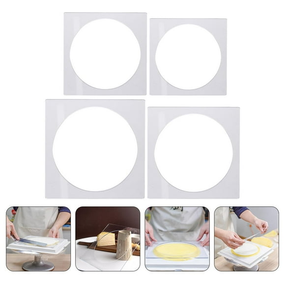 FUEENIRVA 4Ud De Para Pasteles Con Tablas De Acrílico Para Decorar Pasteles