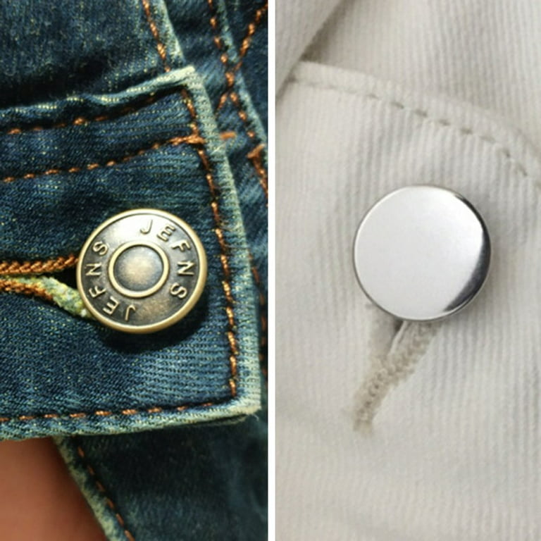 10pcs Metal Snap Buttons Adjustable Jeans Button Buttons for Jeans