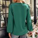 thumbnail image 5 of Tops Para Mujer Blusas de Manga Larga Temperamento Elegante Viento Color Sólido Plisado Cuello en V Cómoda Camisa Top Odeerbi  ODB184429, 5 of 5