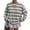 Light Gray, variant on Women's Striped Long Sleeve Shirt Y2k Oversized Crew Neck Drop Shoulder Tee Preppy Top