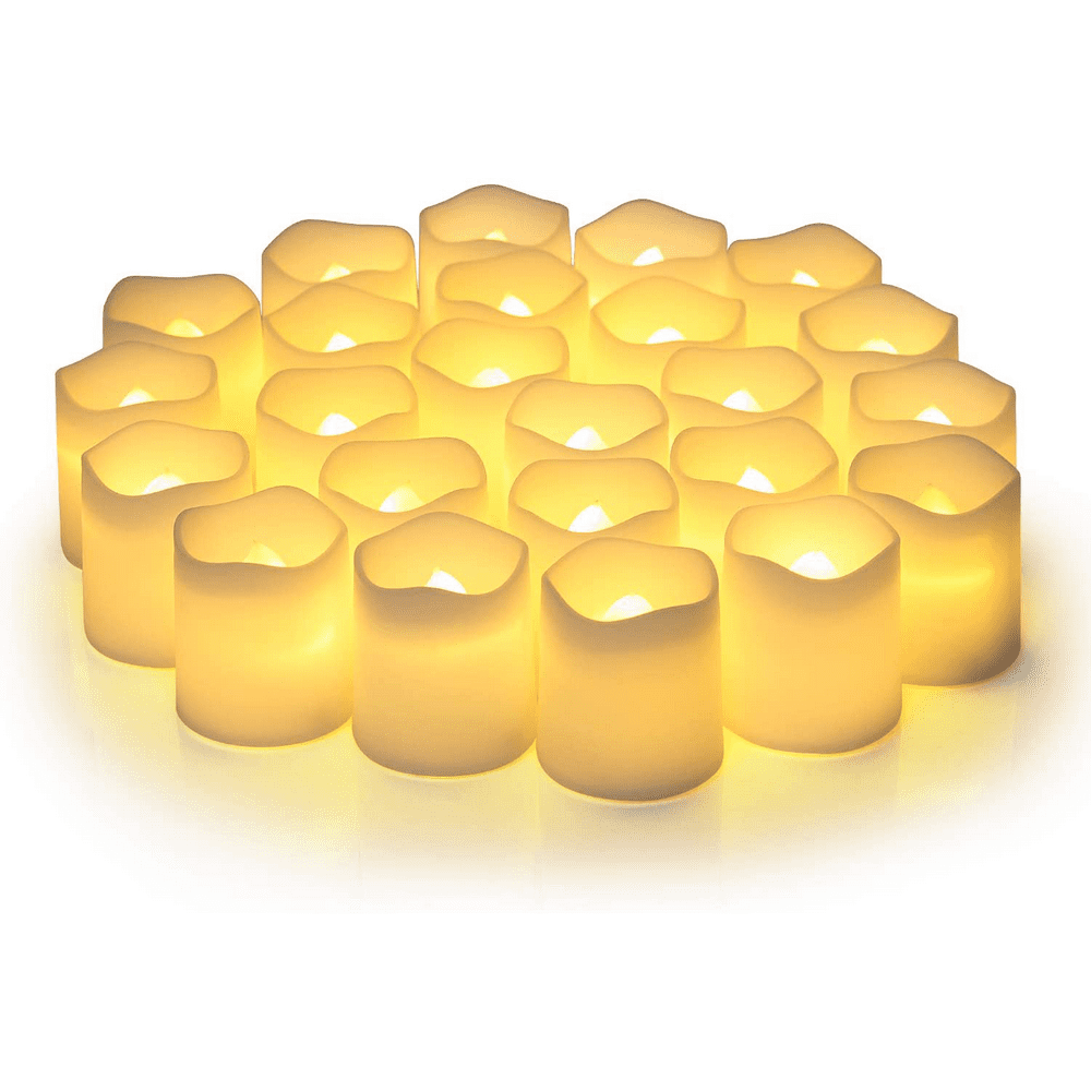 Flameless Votive Candles,Flameless Flickering Electric Fake Candle,Pack
