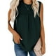 thumbnail image 2 of Camisa Sin Mangas De Verano Para Mujer, Camisa Sin Mangas De Verano De Poliéster Suave Transpirable De Estilo Informal, Cuello Fruncido De Tipo Suelto Para Viajes ANGGREK Otros, 2 of 6