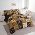 thumbnail image 3 of Manfei Farmhouse Hunting Teens Bedding Comforter Set 7pcs, Brown Patchwork Buffalo Queen Bedding Sets, Southwestern Reversible Queen Sheet Sets, Super Cozy Room Decor, 3 of 7