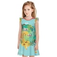 thumbnail image 1 of Balery USA Tourist Map Camisón de princesa para niñas, pijama de algodón con mangas abullonadas, suave y bonito.-X-Large, 1 of 6