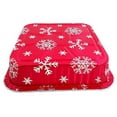 thumbnail image 6 of Pactogo Red Holiday Christmas Square Cake Aluminum Foil Pan w/Clear Dome Lid Disposable Baking Tins (Pack of 10 Sets), 6 of 6