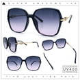 thumbnail image 2 of Womens Oversized Butterfly Rectangle Fashion Rhinestone Arm Sunglasses All Navy, 2 of 7