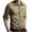 Khaki, variant on Utoimkio Men's Linen Work Shirts Casual Lightweight Long Sleeve Button Down Solid Business Shirt Summer Formal Shirt Tops for Men with Pockets