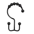 thumbnail image 3 of Bewildely 12 ganchos para cortina de ducha, perchas para cortinas de habitación de Hotel, anillos colgantes para bañera, accesorios para interiores y Accesorios de baño Negro Bewildely HA062211-02B, 3 of 6