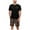 Brown, variant on Mens Summer Short Sleeved Shorts Pajamas Set Round Neck Short Sleeved Plaid Shorts Two Piece T Shirt With Chest Pocket Pajamas Home Wear Set Men'S Pajama Sets Loungewear Xl