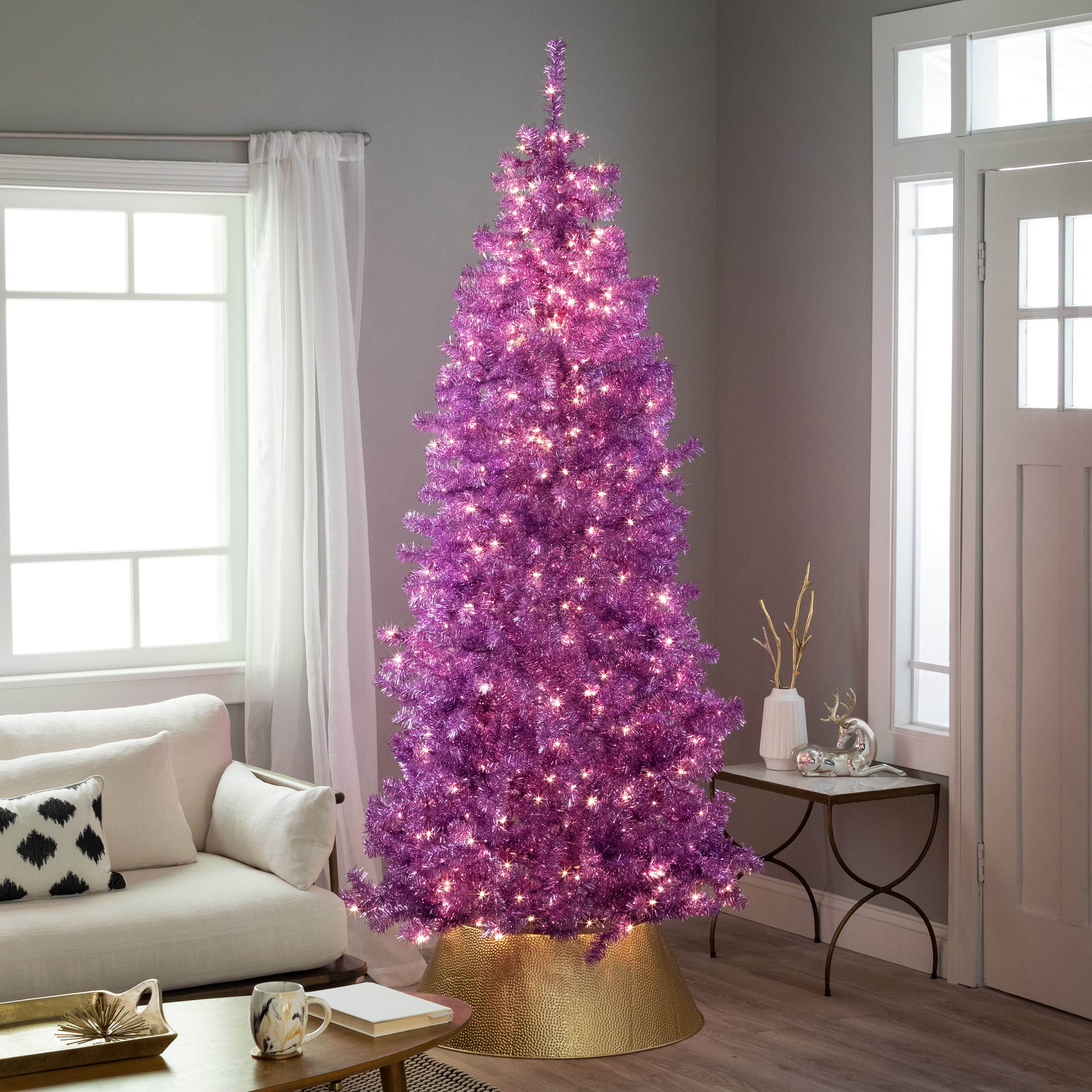 purple christmas tree