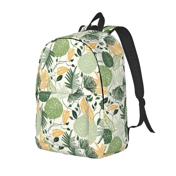 Disketp Hawaiian Style Mochila de Lona Estampada, Mochila Escolar de Viaje Ligera para Estudiantes y Portátil-Medium