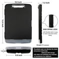 thumbnail image 4 of 2X Clip Board Organizer Clipboards with Storage Nursing Clipboard Foldable File Folder Plastic Clipboard (Black), 4 of 5