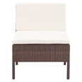 thumbnail image 5 of vidaXL 3 Piece Garden Lounge Set with Cushions Poly Rattan Brown, 5 of 5
