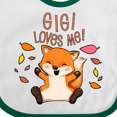 thumbnail image 4 of Inktastic Gigi Loves Me- cute baby fox Boys or Girls Baby Bib, 4 of 4