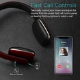thumbnail image 4 of August EP636 Auriculares Bluetooth - Auriculares supraaurales inalámbricos con micrófono NFC/auricular - Rojo, 4 of 5