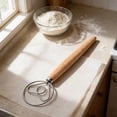thumbnail image 7 of Stainless Steel Manual Dough Mixer with Coil, Handheld Blender for Baking Bread, Useful Kitchen Gadgets Household Mixing Tool, Ergonomic Wooden Handle, Stainless Steel Coil Stirrer for Cooking, 7 of 7