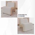 thumbnail image 5 of LeisureMod Accent Chair Upholstered in Velvet with Padded Seat and Back Waterfall Design No Assembly for Living Room, Bedroom, Offices Klyx Collection in Beige, 5 of 11