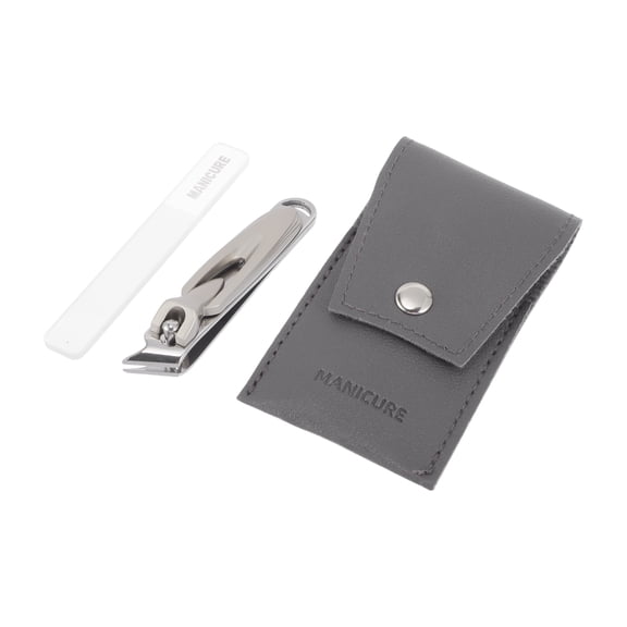 Unique Bargains 1 Set Hollow Shape Nail Clippers Toenail Clippers Silver Tone
