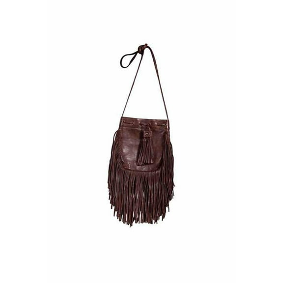 Scully Women's Fringe Leather Handbag Chocolate One Size