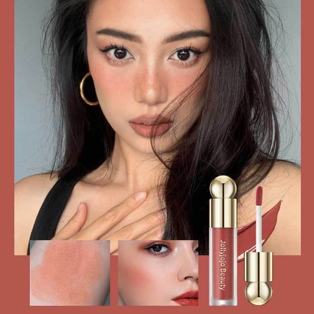 Bilqis Liquid Blush, Natural Matte Finish Looking, Dewy Cheek Tint, Moisturizing Lightweight Blendable Feel, Soft Cream Face Blush 5ml