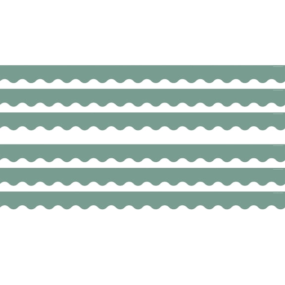 Teacher Created Resources Retreat Green Scalloped Border Trim, 35 Feet Per Pack, 6 Packs