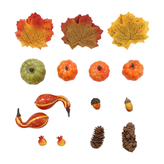 Artificial Pumpkins Decoration Set Autumn Decoration Crafts Home Decor Fake Pumpkin for Living Room Fireplace Tabletop Christmas Halloween style G