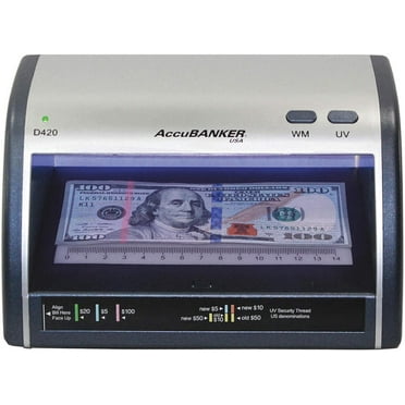 Cash and Card Counterfeit Bill Detector, Money Checker with LED UV Detection LED420
