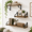 Carbonized Black-Medium, variant on Carbonized Black Medium Solid Paulownia Wood Floating Wall Shelves Set of 3