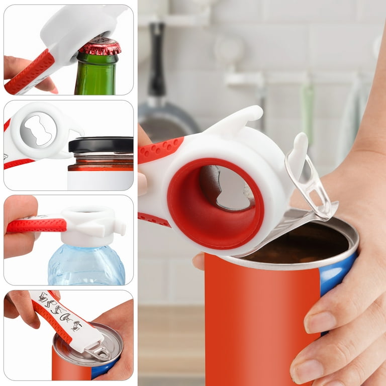 EEEkit Bottle Opener, 6 in 1 Easy Grip Jar Opener, Can Opener for