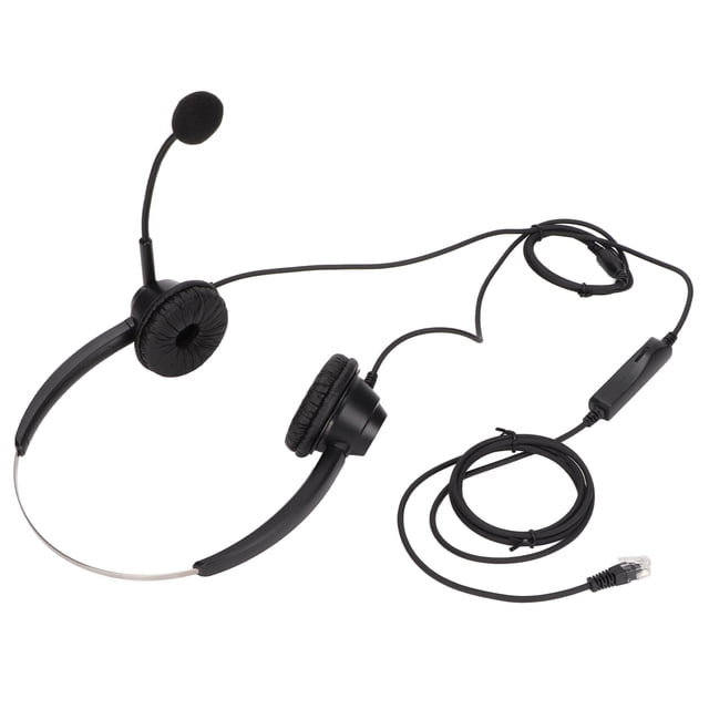 Auriculares de oficina Bling Bling H360D‑RJ9MV RJ9 binaurales con micrófono silenciado