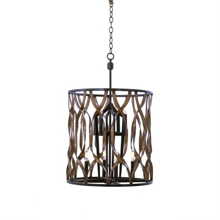 

Kalco Lighting Soho 20 8-light Wrought Iron Foyer Pendant in Milk Chocolate
