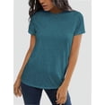 thumbnail image 4 of Womens Loose Fit Tshirts Short Sleeve Summer Tops Casual Workout Yoga Tunic T Shirts Tops, 4 of 6