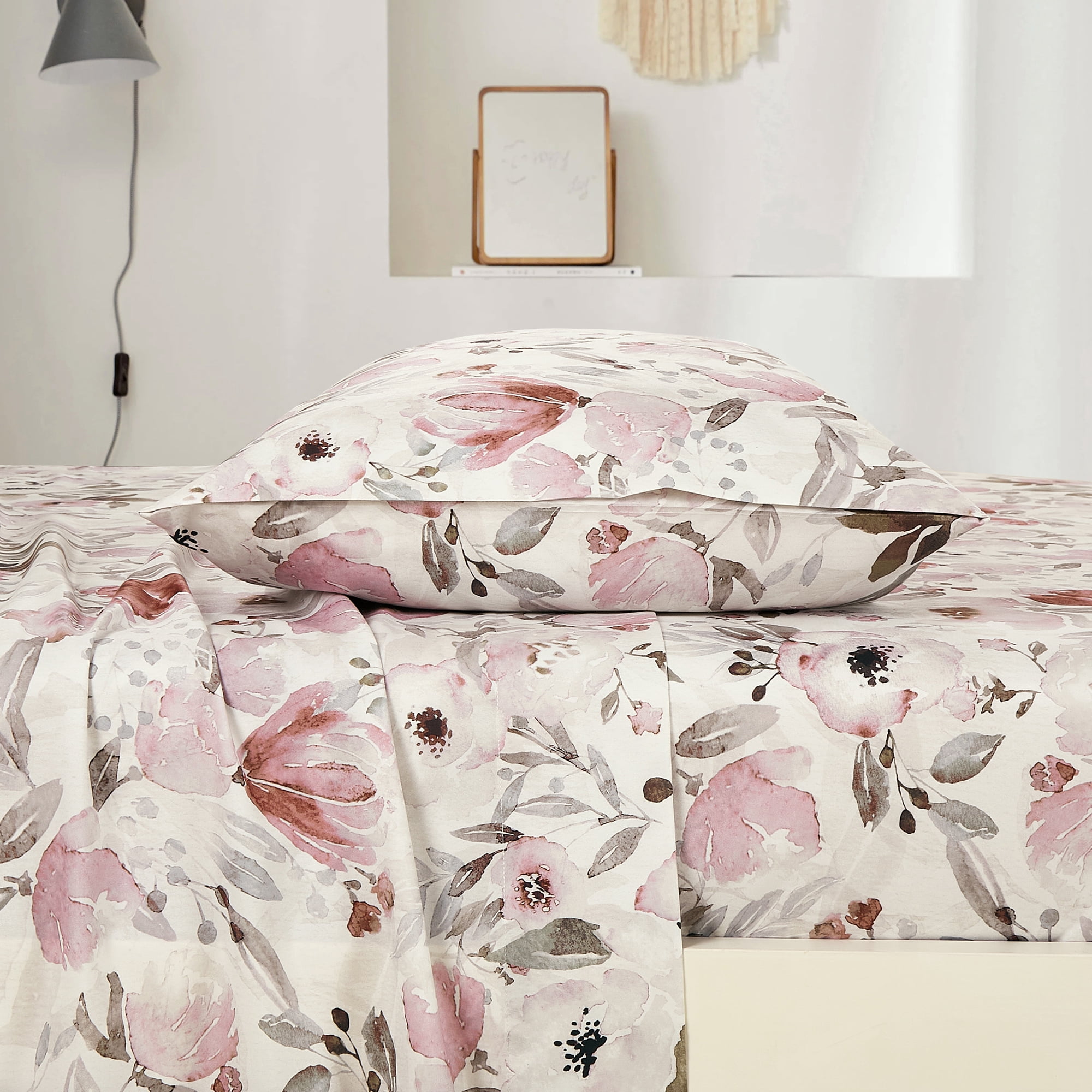 Evjk 3-4 PC Jcrown Sheet Set, Sophisticated Print, Plush Feel, Full