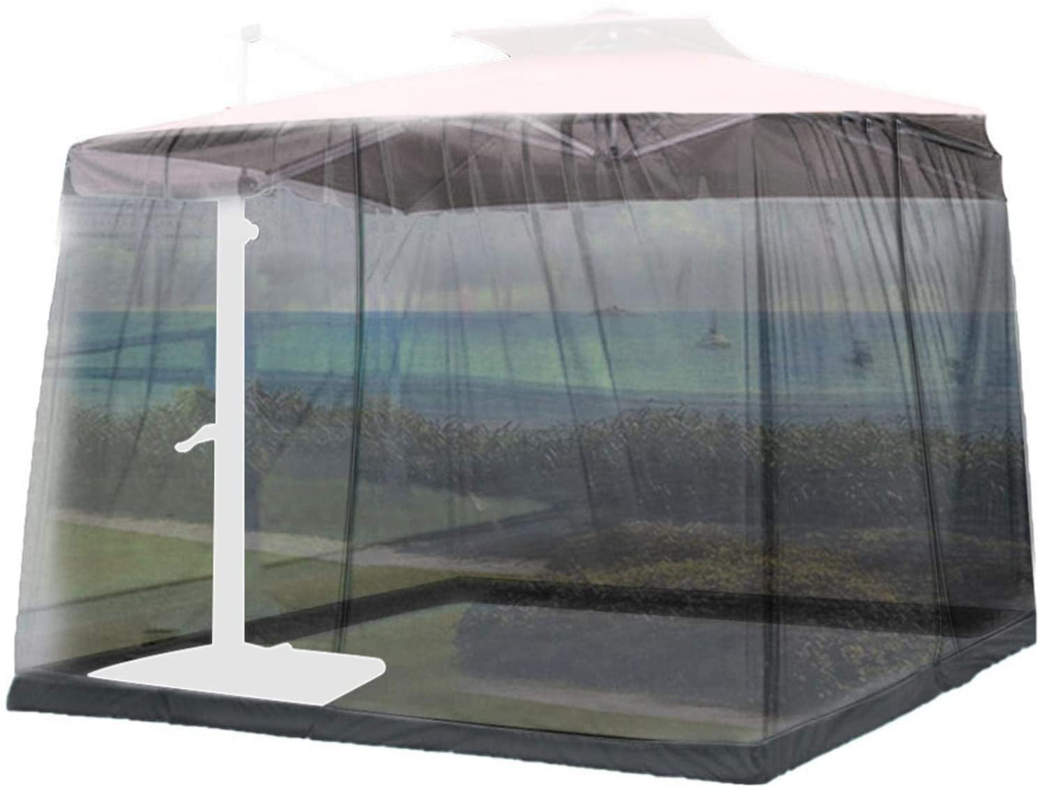 Patio Umbrella Mosquito Net, Polyester Sun Umbrella Netting, Table Screen Parasol Mosquito Net