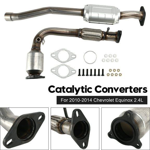Front & Rear Catalytic Converters Direct Fit For Chevy Equinox 2.4L 2010-2014