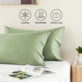 thumbnail image 4 of Bedelite Juego De 2 Fundas De Almohada Estándar De Rayón Derivado De Bambú, Fundas De Almohada Refrescantes Para Personas Que Duermen Calientes Y Sudores Nocturnos, Fundas De Almohada Transpirables, S, 4 of 5