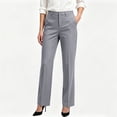 thumbnail image 2 of Agkizg Women's Straight Leg Dress Pants, Solid High Waist Dress Pants Casual Suits Long Trousers with Pockets, 2 of 6