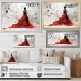 thumbnail image 4 of Designart "Fashion Red Dress gracefulness Unveiled I" Fashion Canvas Wall Art, 4 of 5